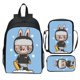 LA BUBU Schoolbag Backpack Lunch Bag Pencil Case 3pcs Set Gift for Kids Students